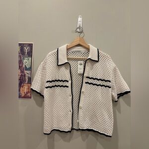 Abercrombie Crochet Cardigan top NWT